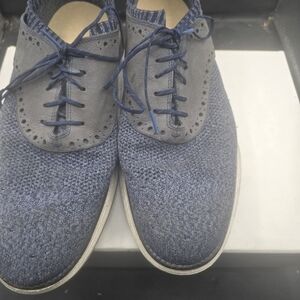 Cole‎ Haan Blue Knit Oxfords